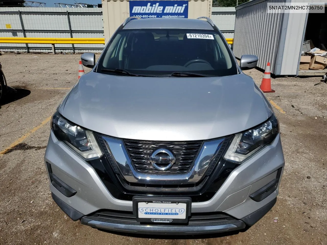 2017 Nissan Rogue Sv VIN: 5N1AT2MN2HC736750 Lot: 61210394