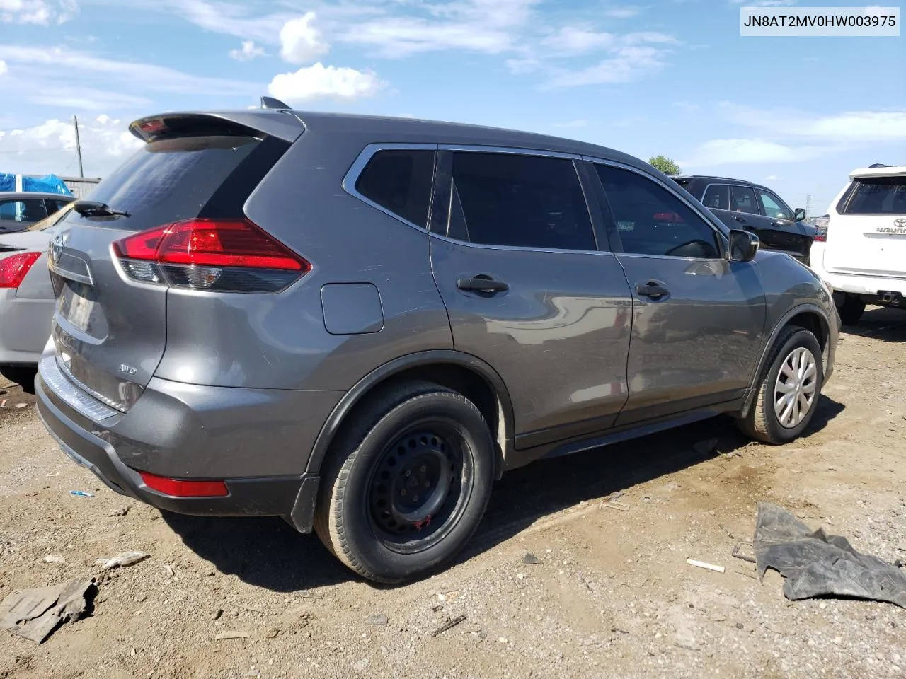 2017 Nissan Rogue S VIN: JN8AT2MV0HW003975 Lot: 61662184