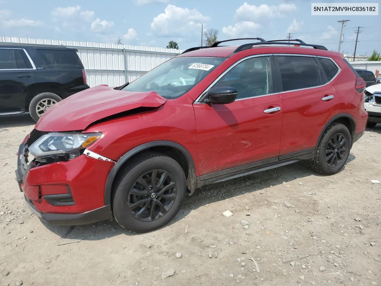 2017 Nissan Rogue Sv VIN: 5N1AT2MV9HC836182 Lot: 62868704