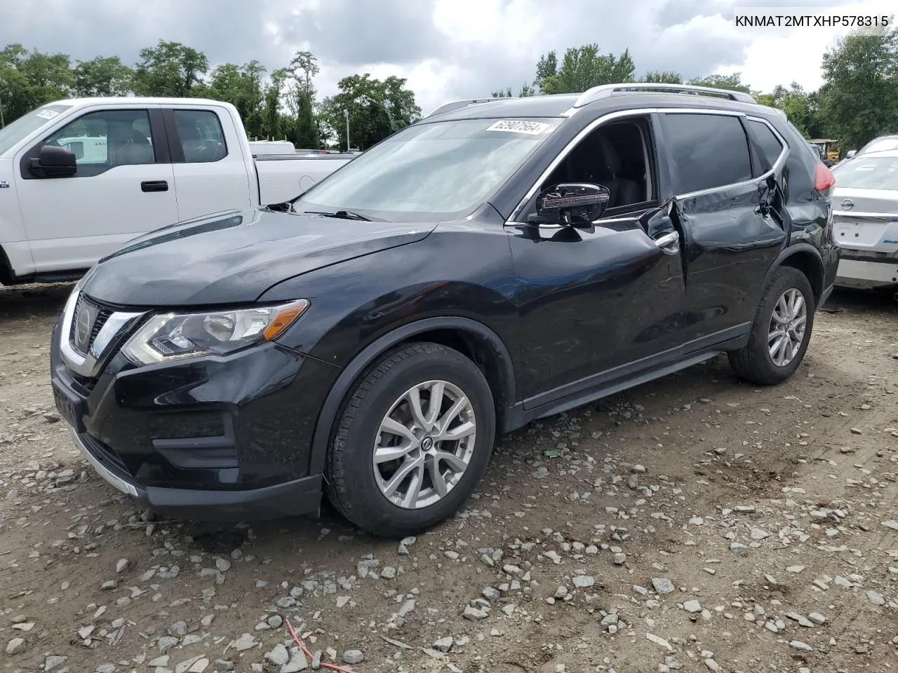 2017 Nissan Rogue S VIN: KNMAT2MTXHP578315 Lot: 62907564