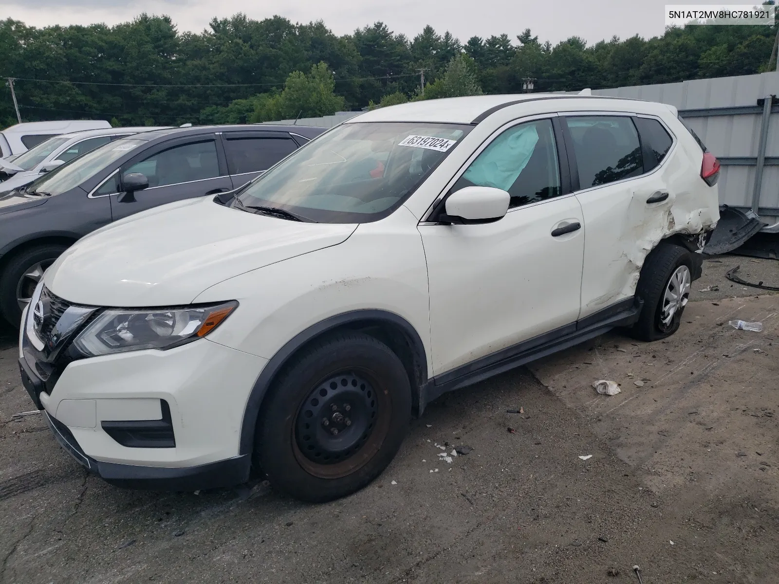 2017 Nissan Rogue Sv VIN: 5N1AT2MV8HC781921 Lot: 63197024