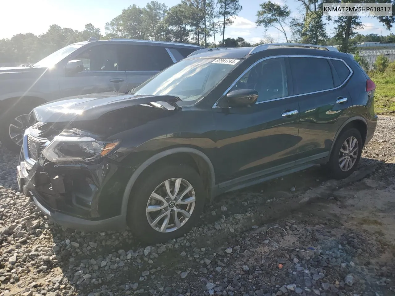 2017 Nissan Rogue S VIN: KNMAT2MV5HP618317 Lot: 63651744