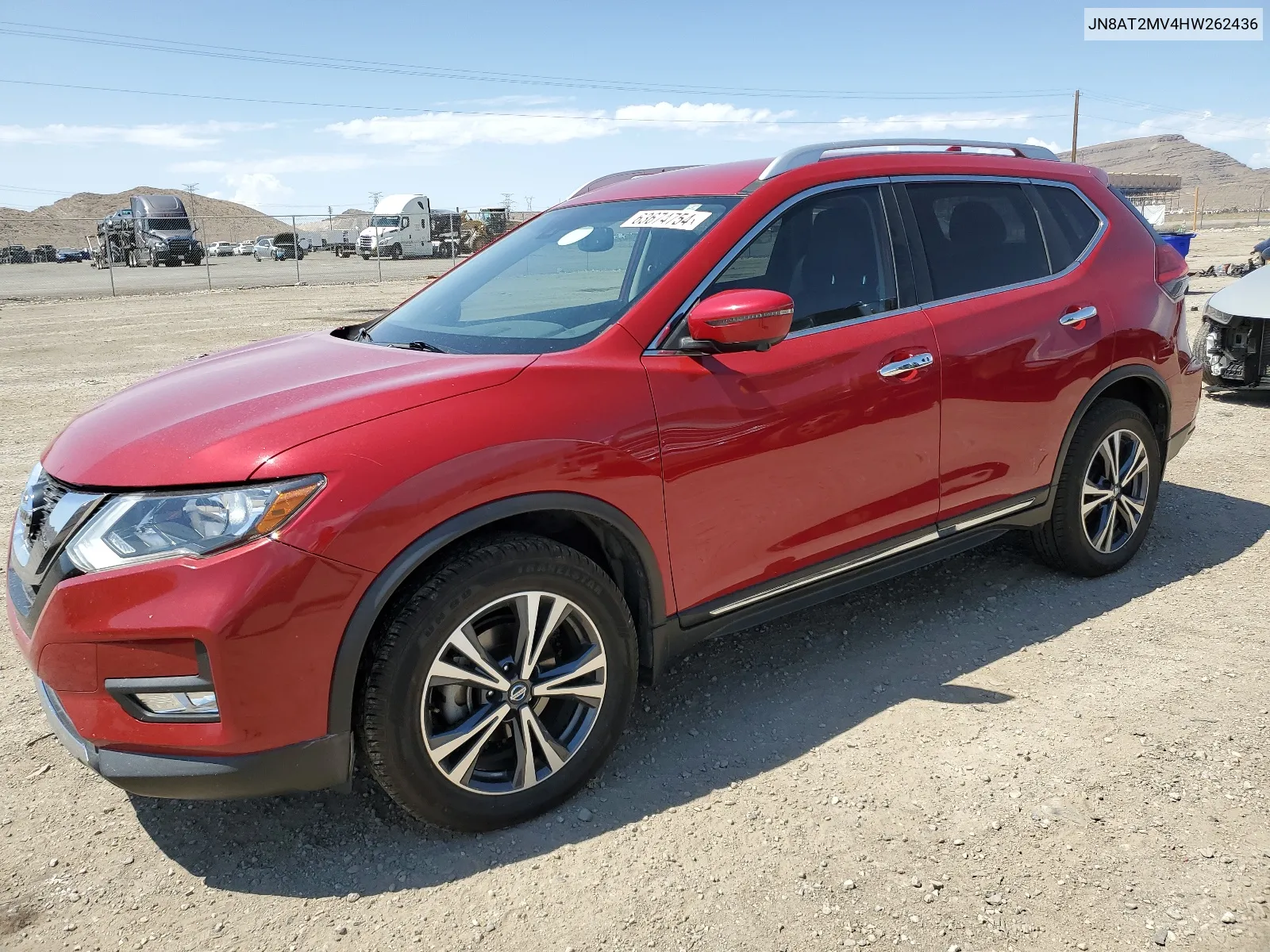 2017 Nissan Rogue S VIN: JN8AT2MV4HW262436 Lot: 63674754