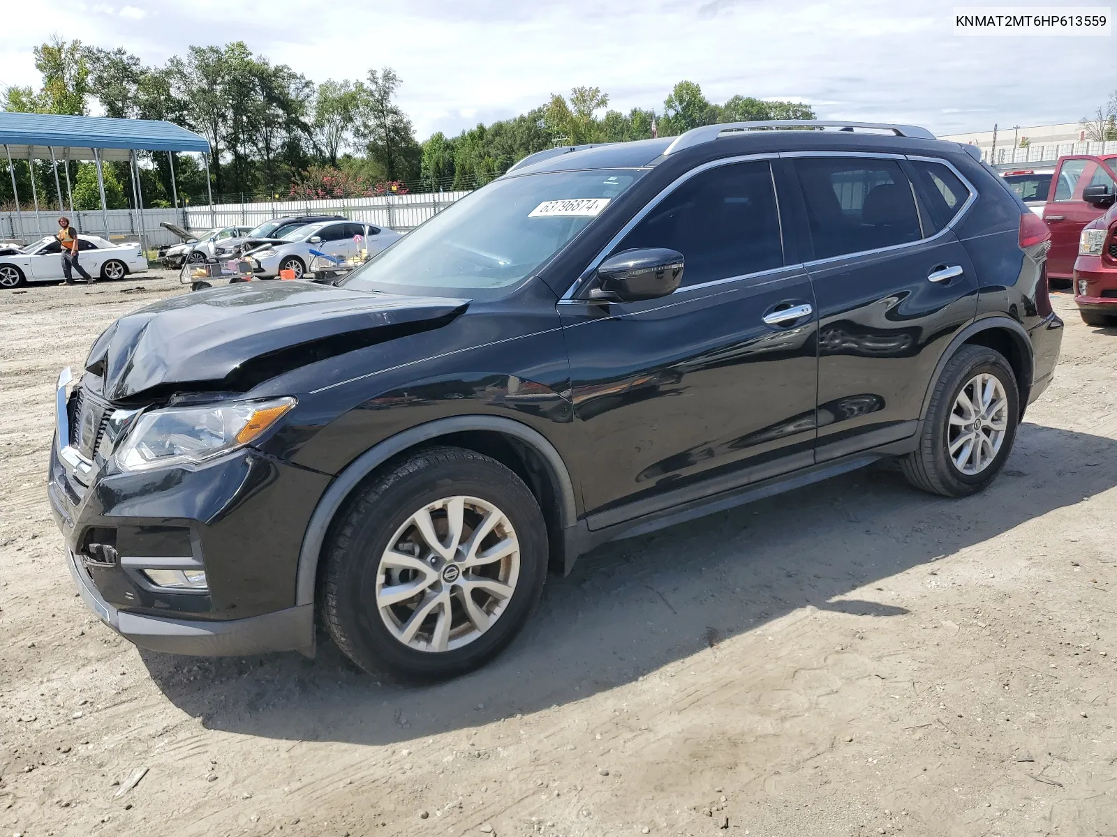 2017 Nissan Rogue S VIN: KNMAT2MT6HP613559 Lot: 63796874