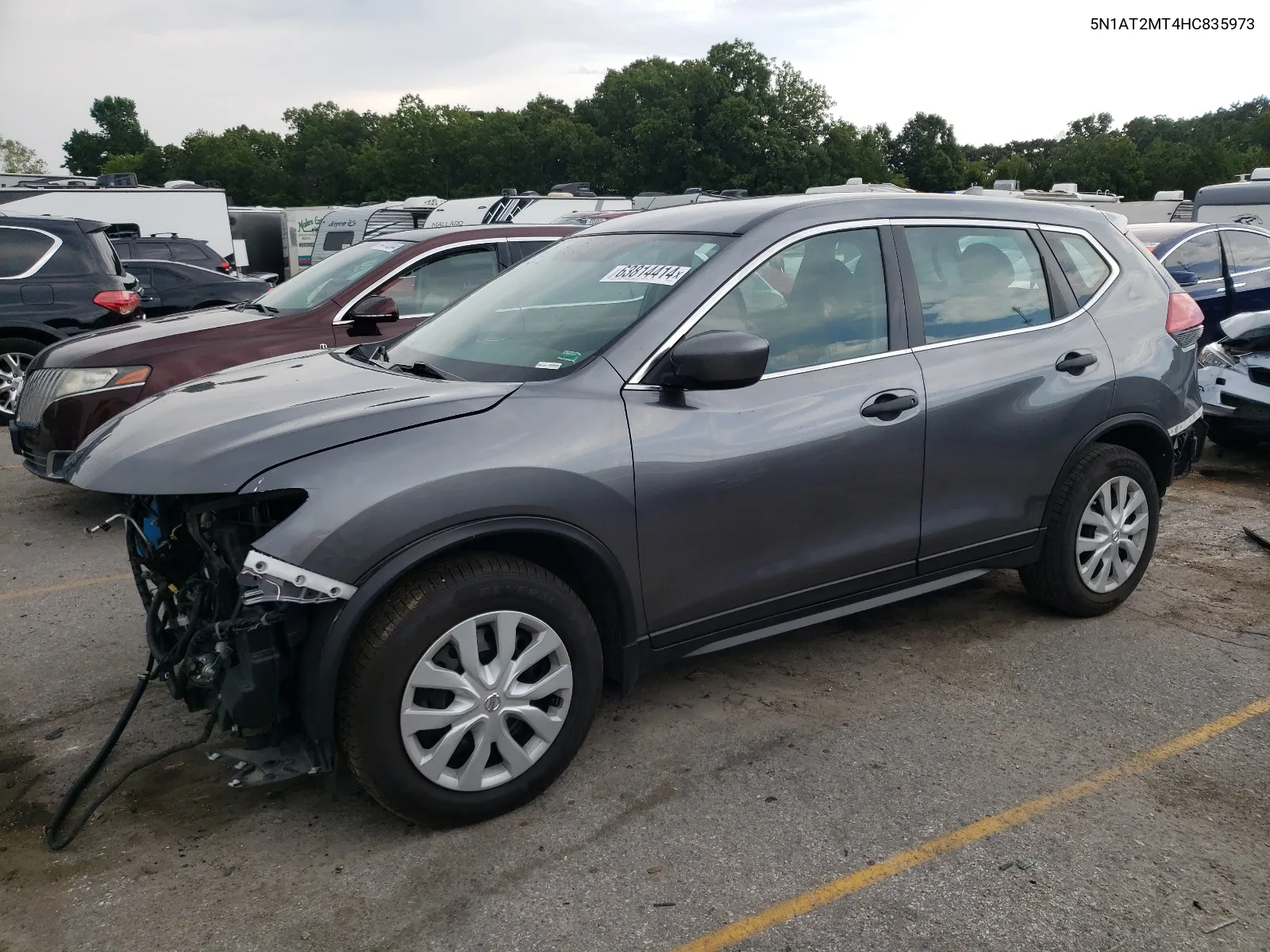 2017 Nissan Rogue S VIN: 5N1AT2MT4HC835973 Lot: 63814414