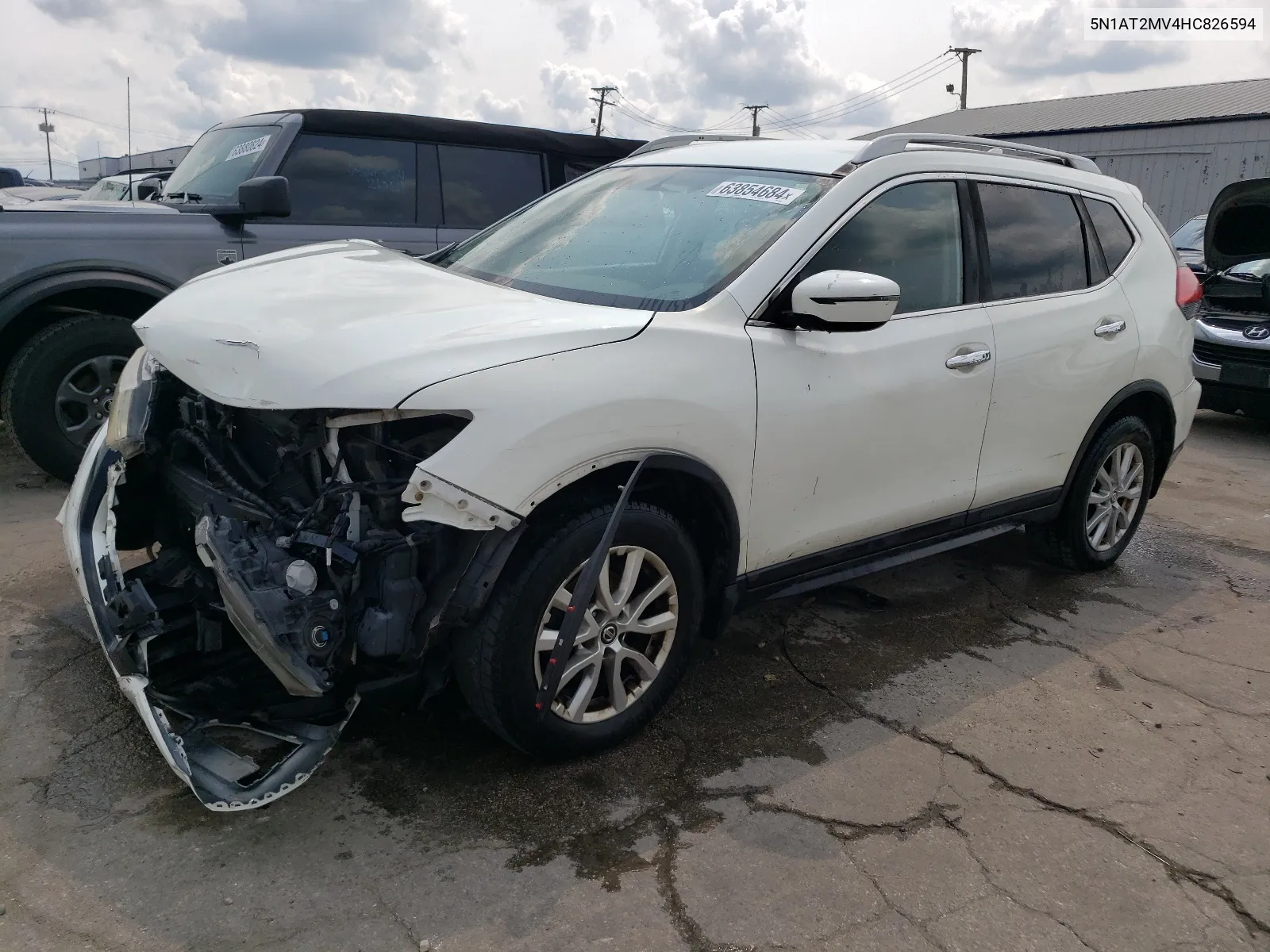 2017 Nissan Rogue Sv VIN: 5N1AT2MV4HC826594 Lot: 63854684