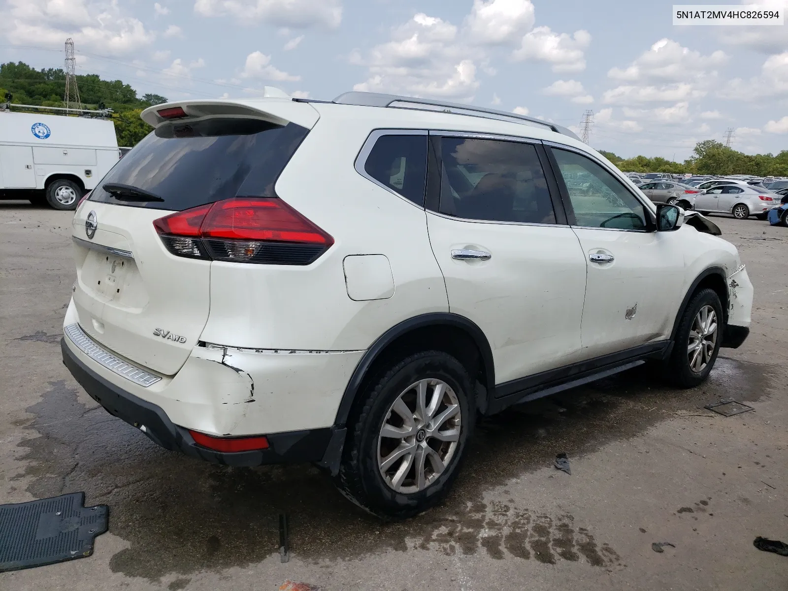 2017 Nissan Rogue Sv VIN: 5N1AT2MV4HC826594 Lot: 63854684