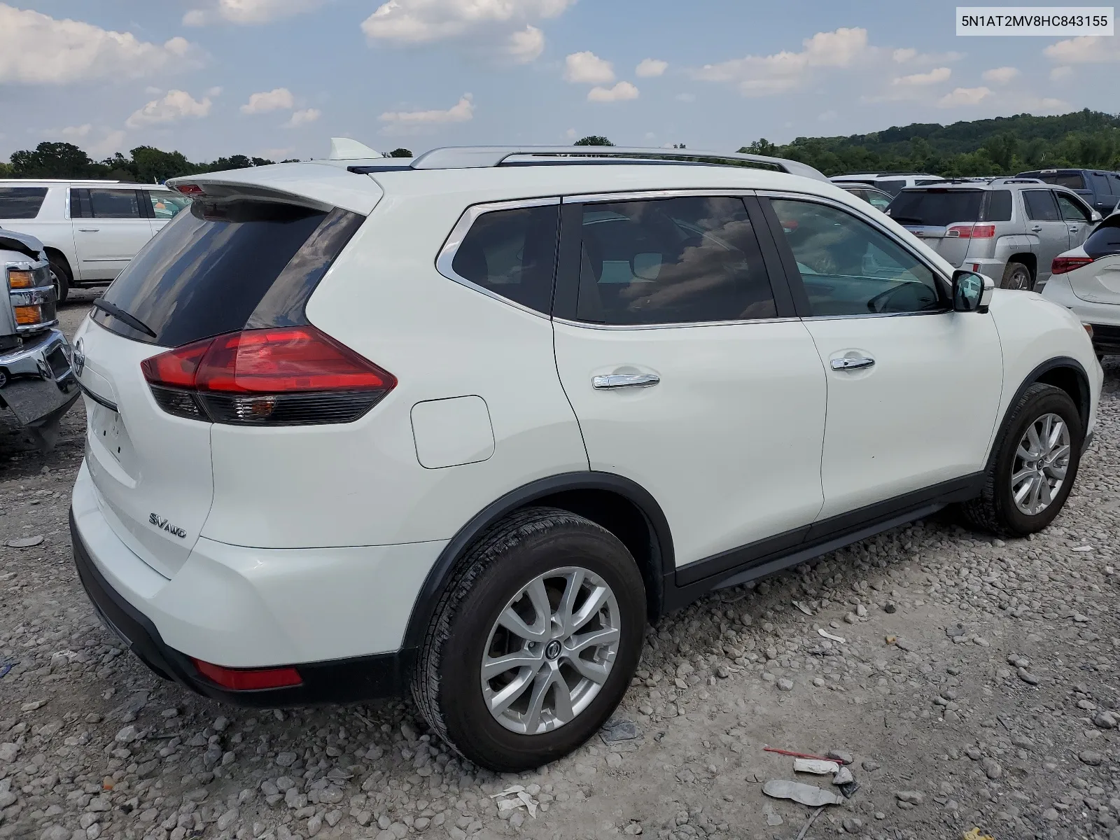 2017 Nissan Rogue Sv VIN: 5N1AT2MV8HC843155 Lot: 63959744