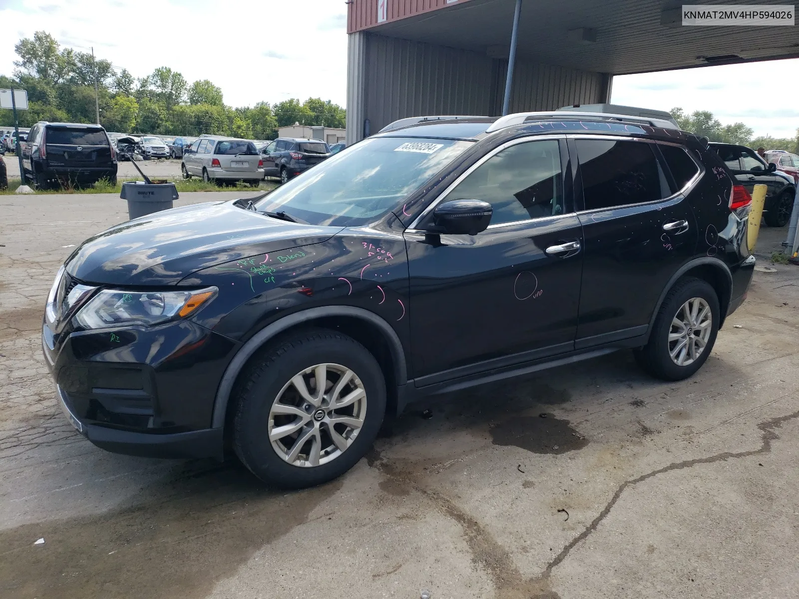 2017 Nissan Rogue S VIN: KNMAT2MV4HP594026 Lot: 63968284