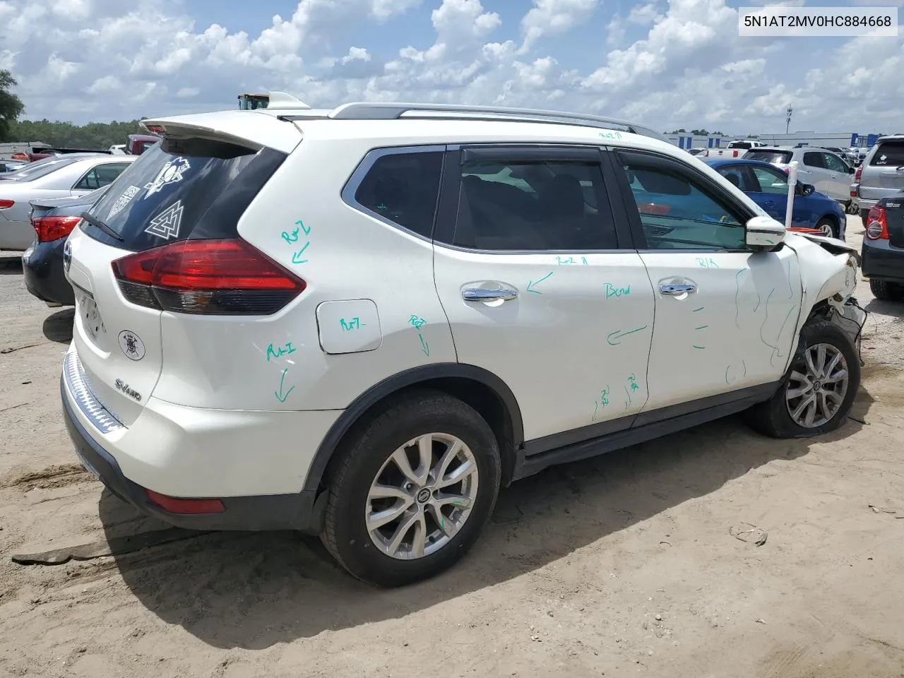 2017 Nissan Rogue Sv VIN: 5N1AT2MV0HC884668 Lot: 64064934