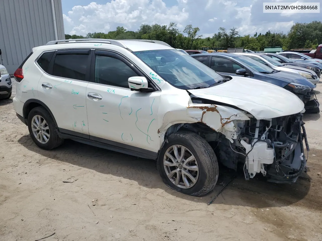 2017 Nissan Rogue Sv VIN: 5N1AT2MV0HC884668 Lot: 64064934