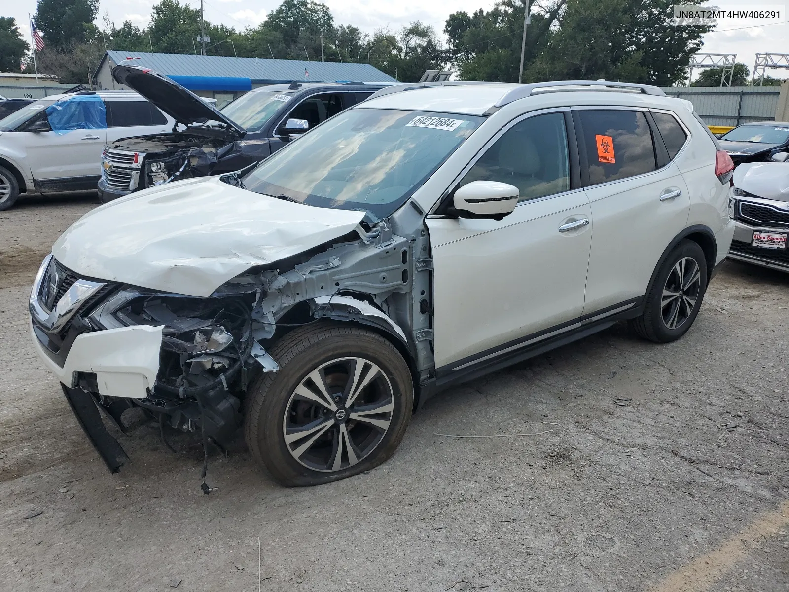 2017 Nissan Rogue S VIN: JN8AT2MT4HW406291 Lot: 64212684