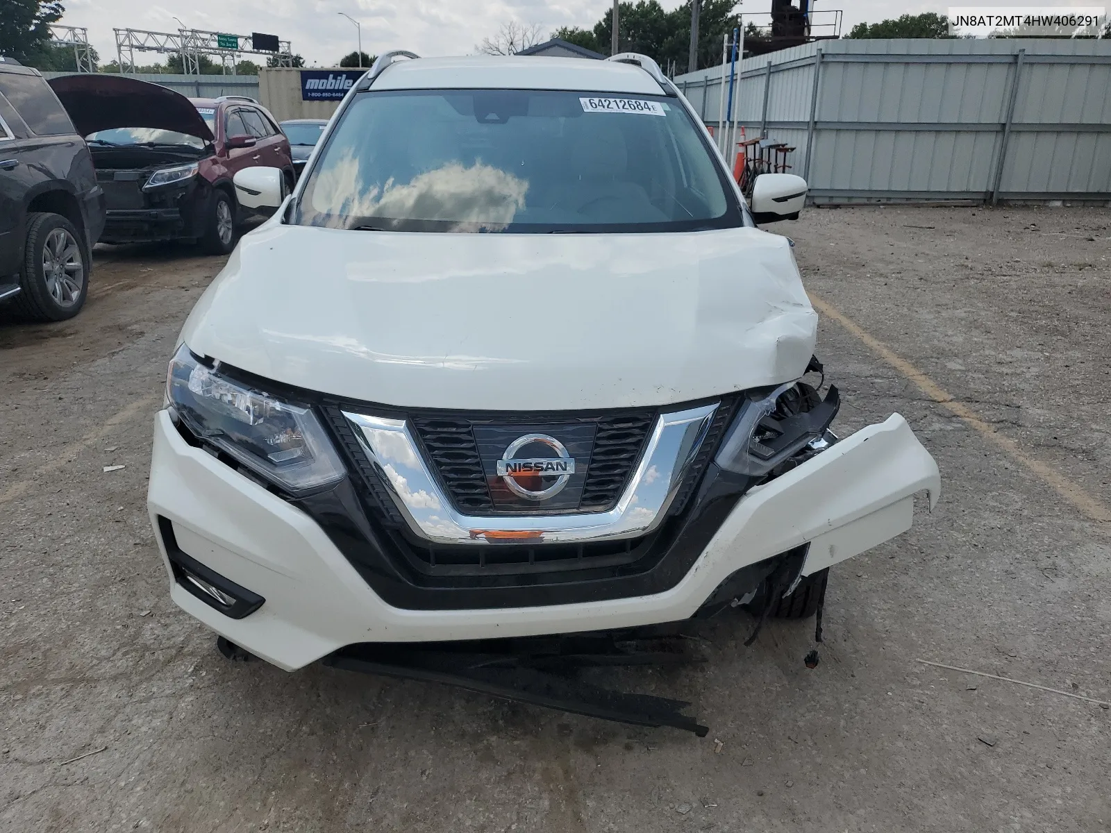 2017 Nissan Rogue S VIN: JN8AT2MT4HW406291 Lot: 64212684