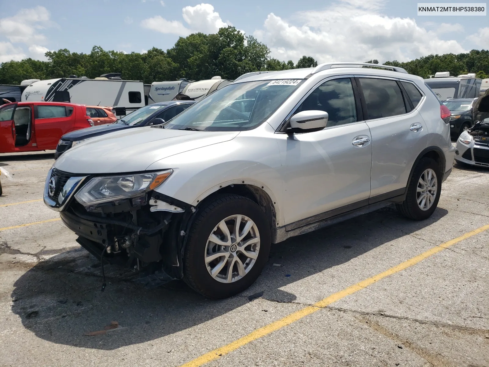 2017 Nissan Rogue S VIN: KNMAT2MT8HP538380 Lot: 64219224