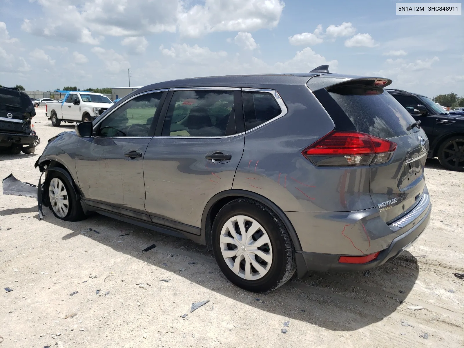 2017 Nissan Rogue S VIN: 5N1AT2MT3HC848911 Lot: 64859604