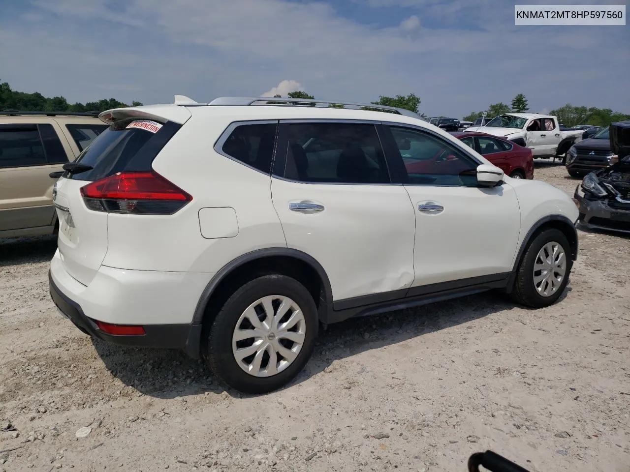 2017 Nissan Rogue S VIN: KNMAT2MT8HP597560 Lot: 65718434