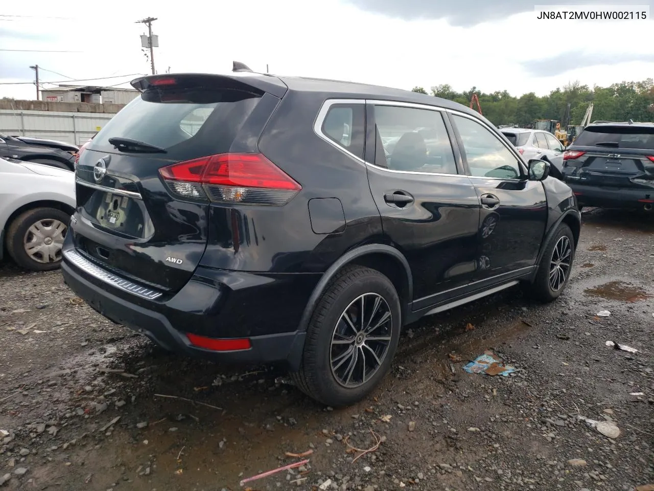 2017 Nissan Rogue S VIN: JN8AT2MV0HW002115 Lot: 65775964