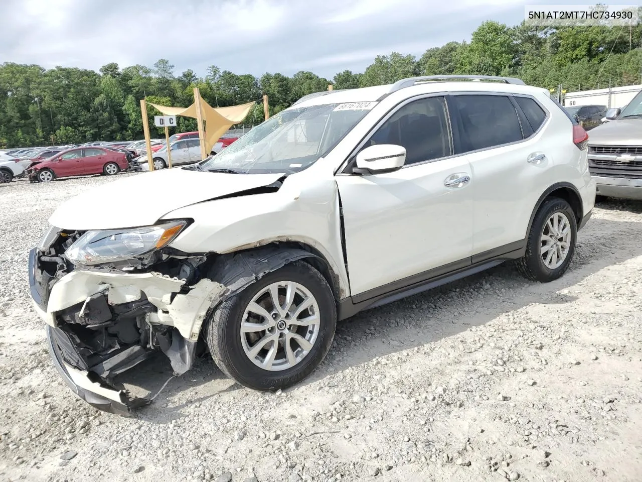 2017 Nissan Rogue S VIN: 5N1AT2MT7HC734930 Lot: 66167024