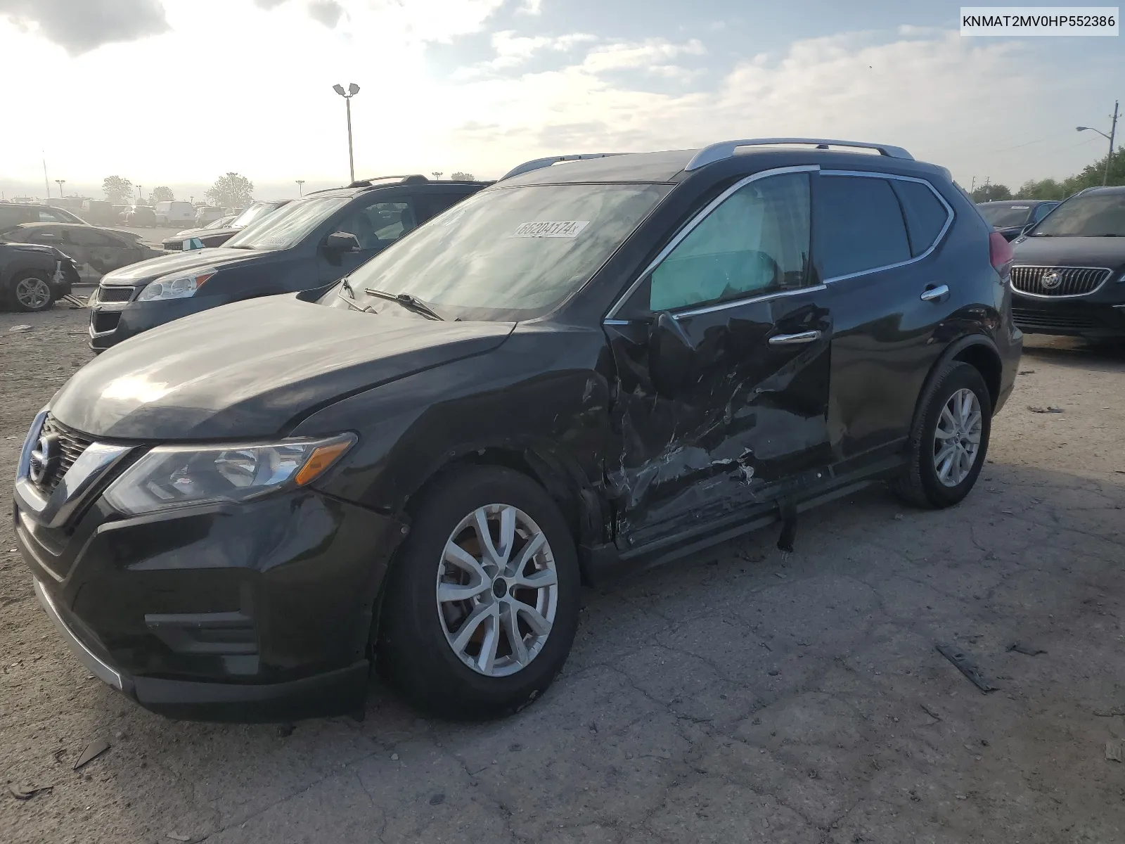 2017 Nissan Rogue S VIN: KNMAT2MV0HP552386 Lot: 66204174