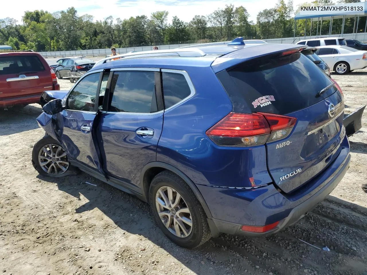 2017 Nissan Rogue S VIN: KNMAT2MVXHP518133 Lot: 66882144