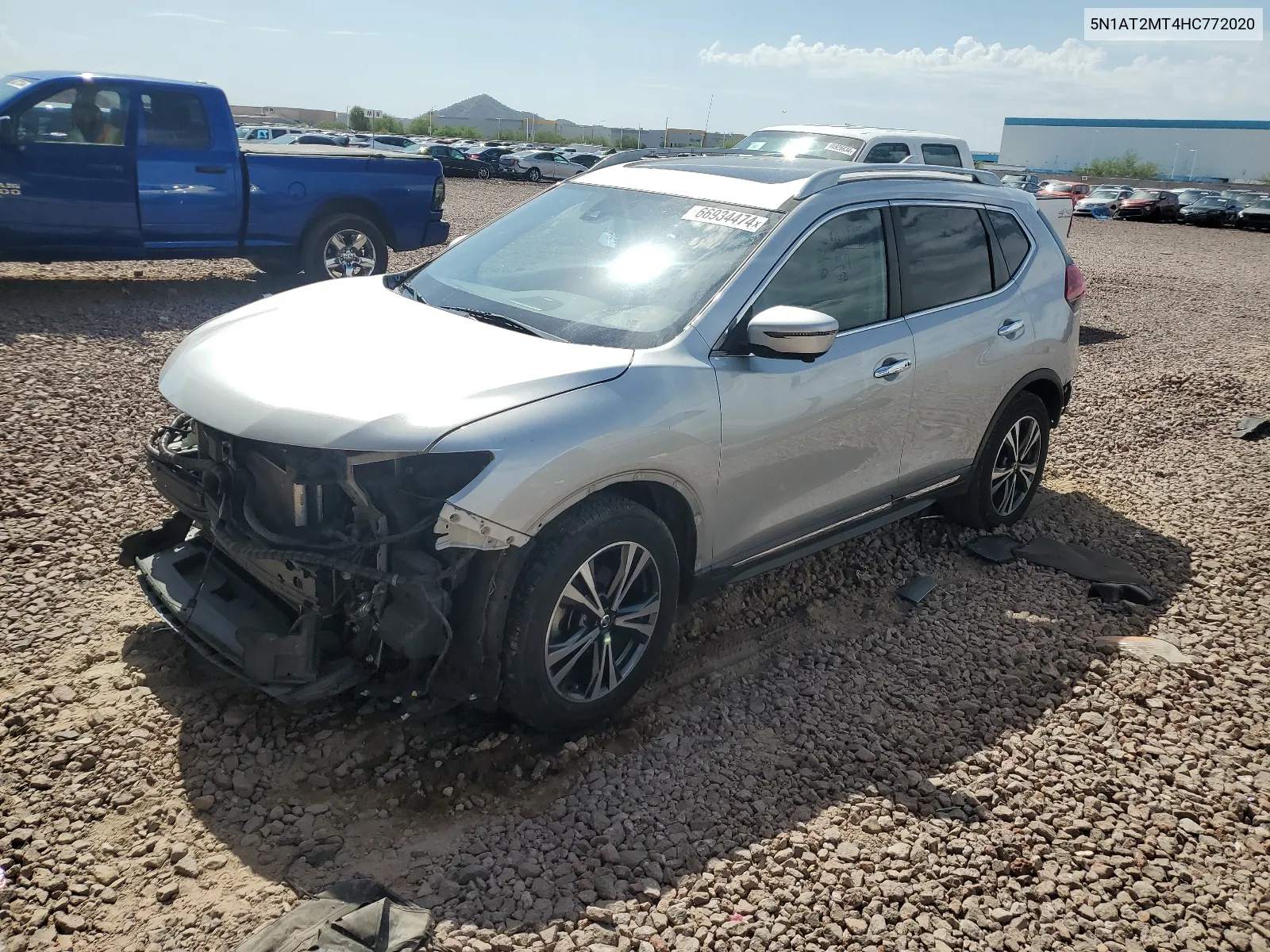 2017 Nissan Rogue S VIN: 5N1AT2MT4HC772020 Lot: 66934474