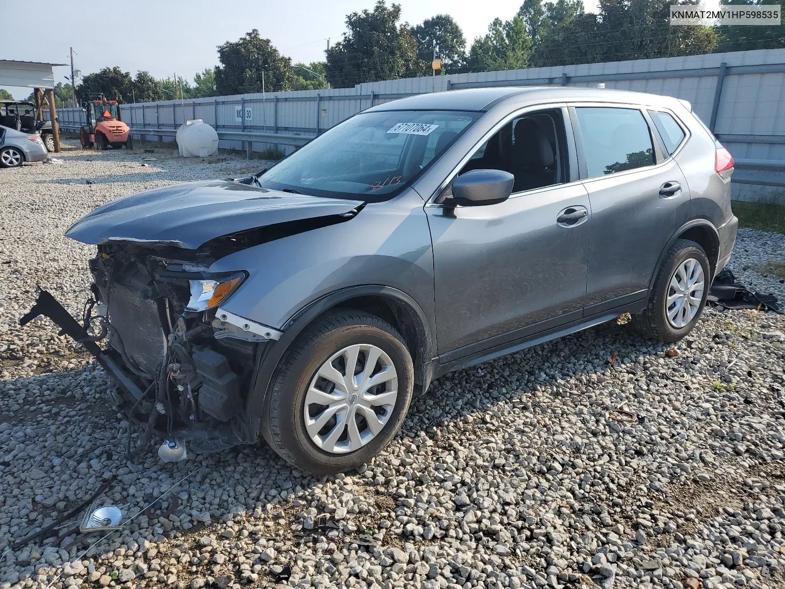 2017 Nissan Rogue S VIN: KNMAT2MV1HP598535 Lot: 67107064