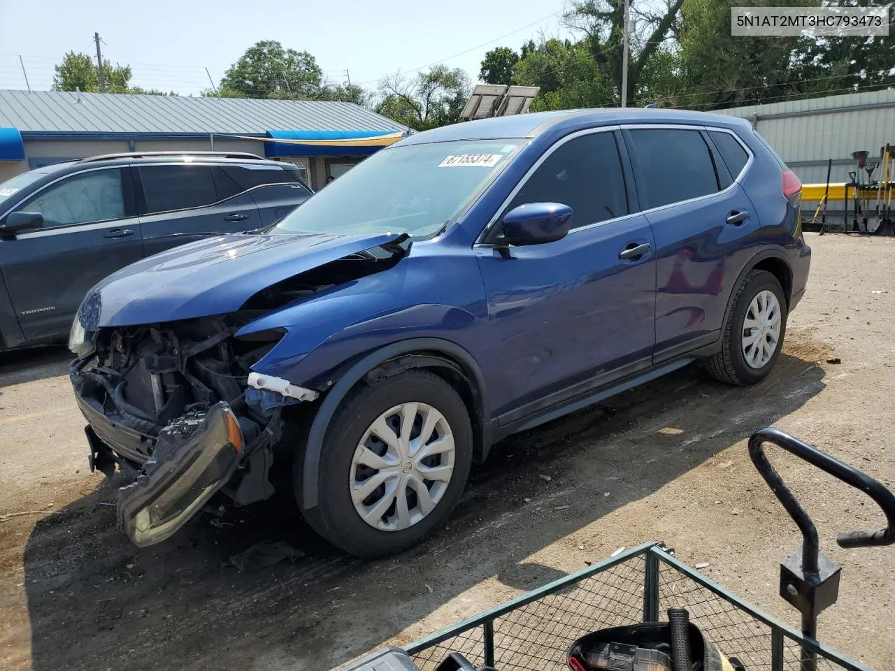 2017 Nissan Rogue S VIN: 5N1AT2MT3HC793473 Lot: 67155374