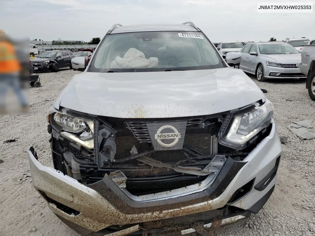 2017 Nissan Rogue S VIN: JN8AT2MVXHW025353 Lot: 67251104