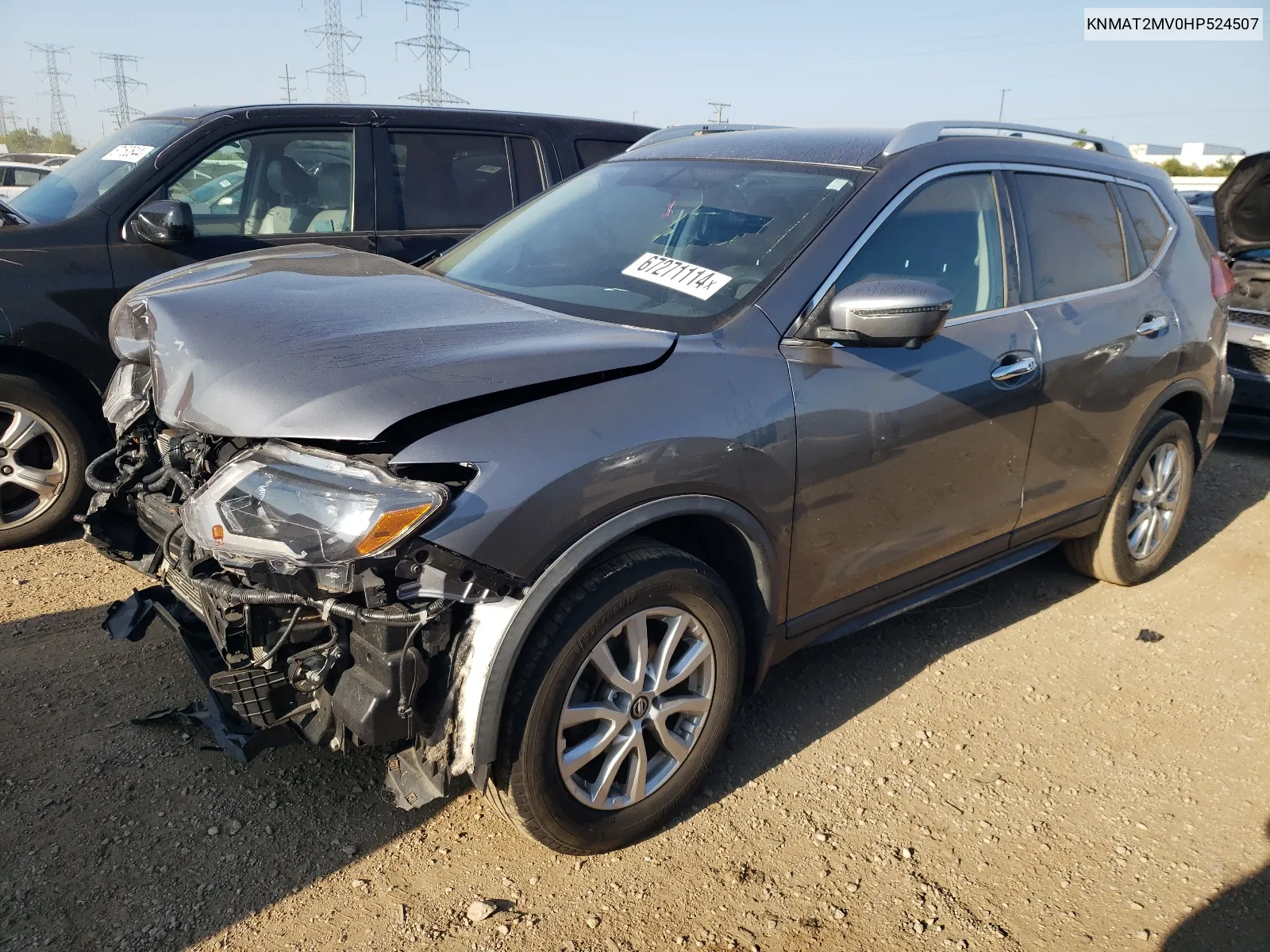 2017 Nissan Rogue S VIN: KNMAT2MV0HP524507 Lot: 67271114