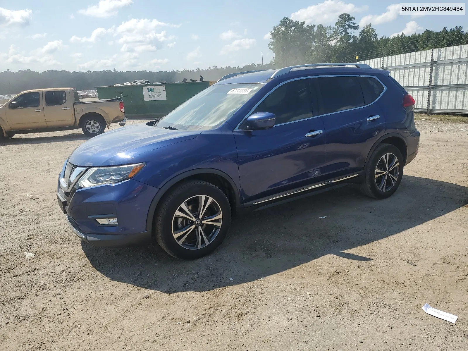 2017 Nissan Rogue Sv VIN: 5N1AT2MV2HC849484 Lot: 67717254