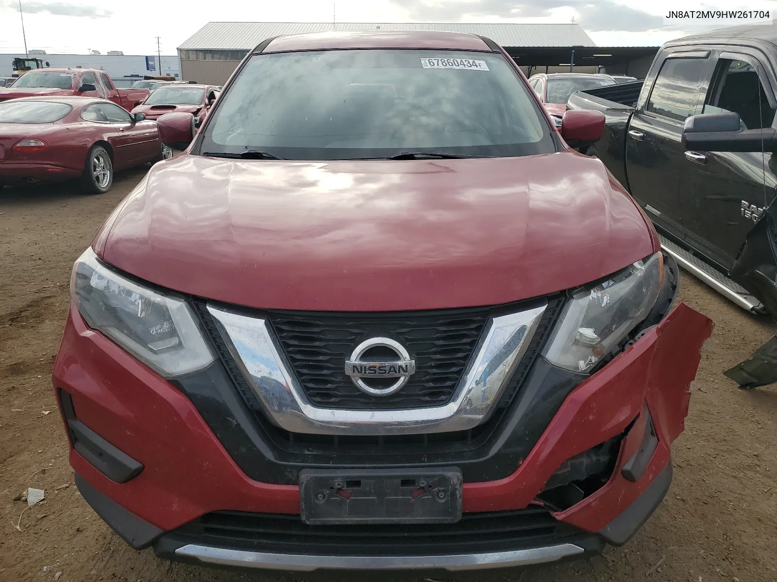 2017 Nissan Rogue S VIN: JN8AT2MV9HW261704 Lot: 67860434