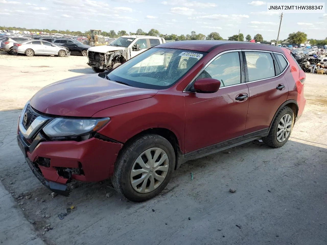 2017 Nissan Rogue S VIN: JN8AT2MT1HW388347 Lot: 67872374