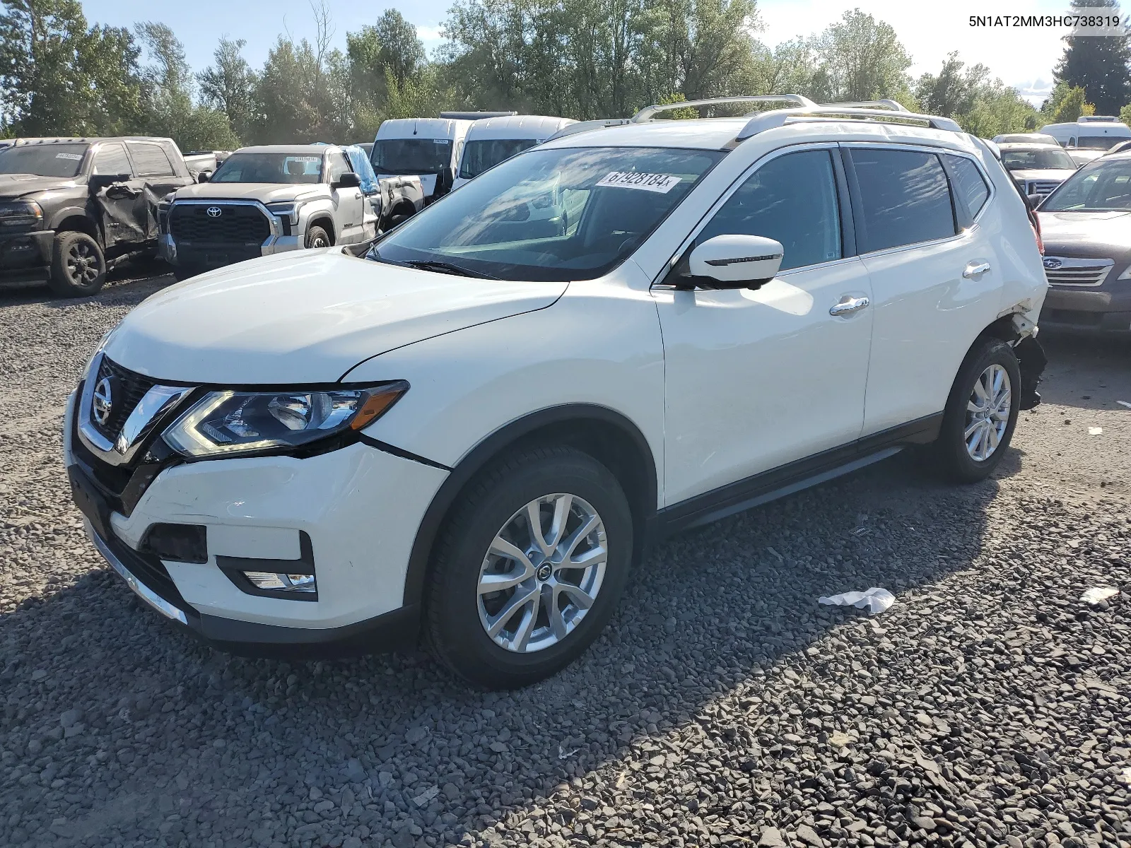 2017 Nissan Rogue S VIN: 5N1AT2MM3HC738319 Lot: 67928184