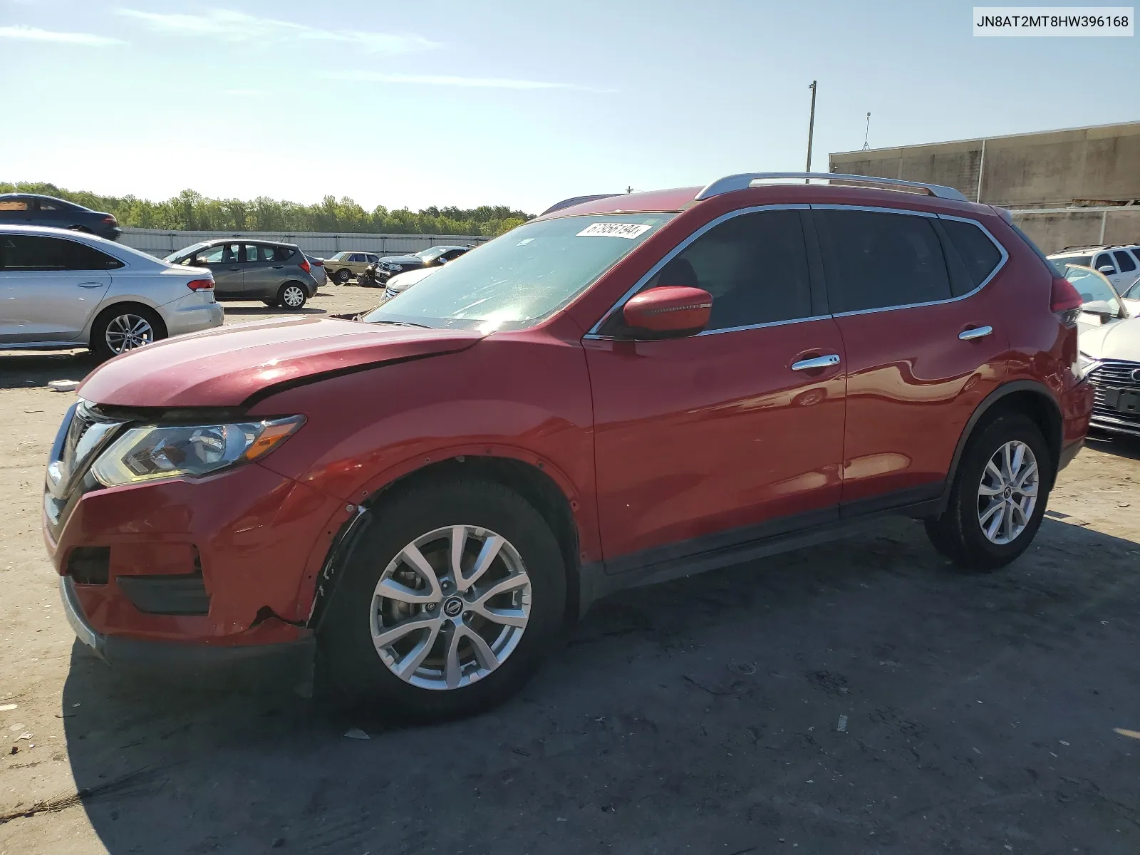 2017 Nissan Rogue S VIN: JN8AT2MT8HW396168 Lot: 67956194