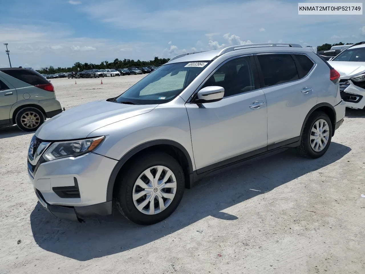 2017 Nissan Rogue S VIN: KNMAT2MT0HP521749 Lot: 68032864