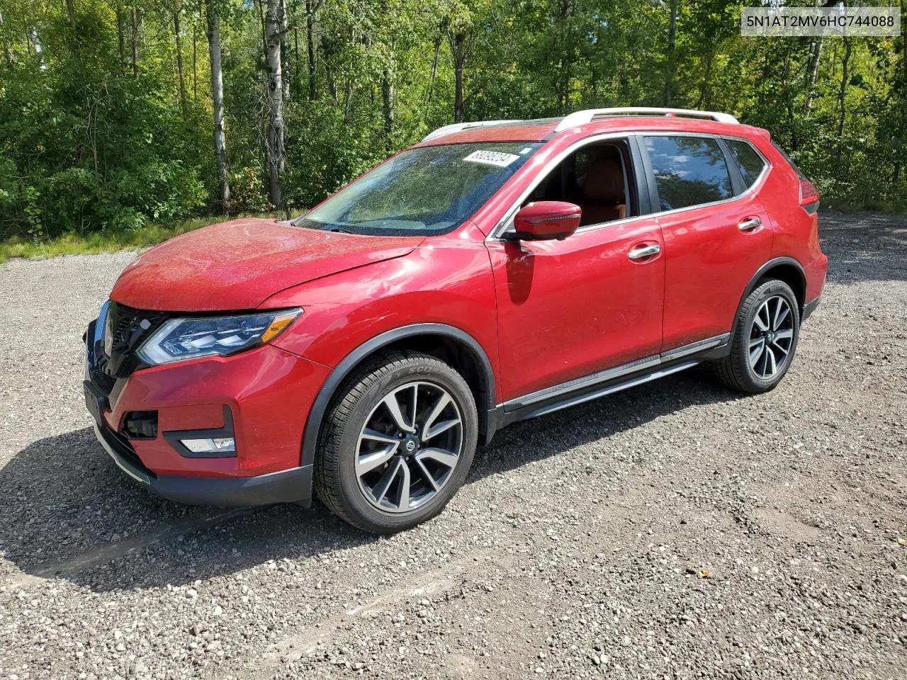 2017 Nissan Rogue Sv VIN: 5N1AT2MV6HC744088 Lot: 68095234