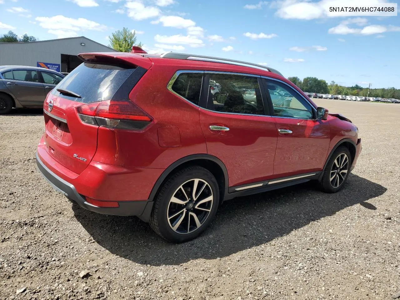 2017 Nissan Rogue Sv VIN: 5N1AT2MV6HC744088 Lot: 68095234