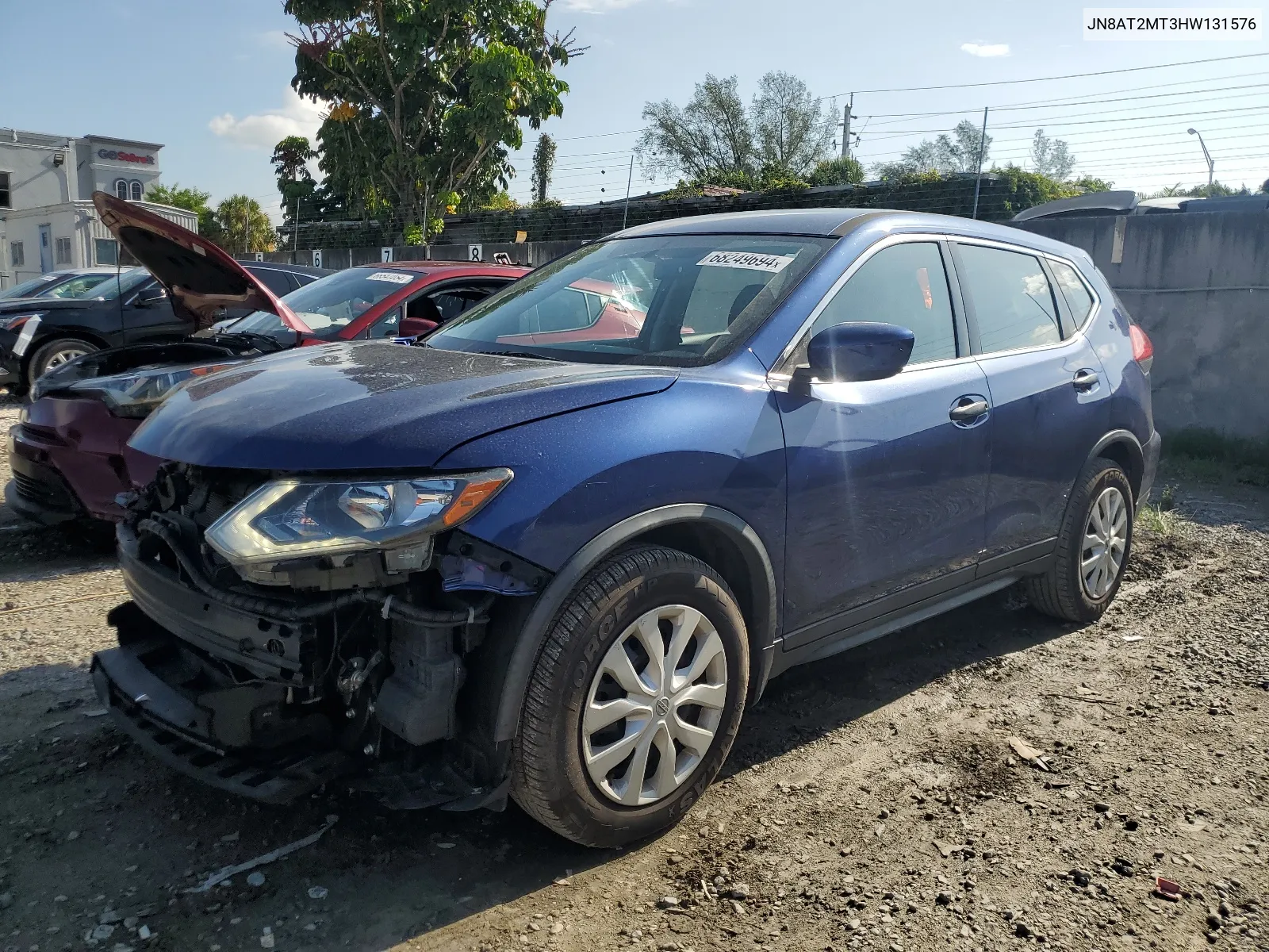 2017 Nissan Rogue S VIN: JN8AT2MT3HW131576 Lot: 68249694