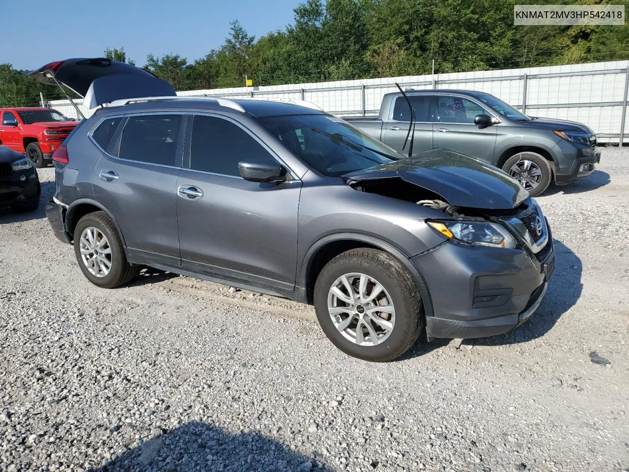 2017 Nissan Rogue S VIN: KNMAT2MV3HP542418 Lot: 68281844