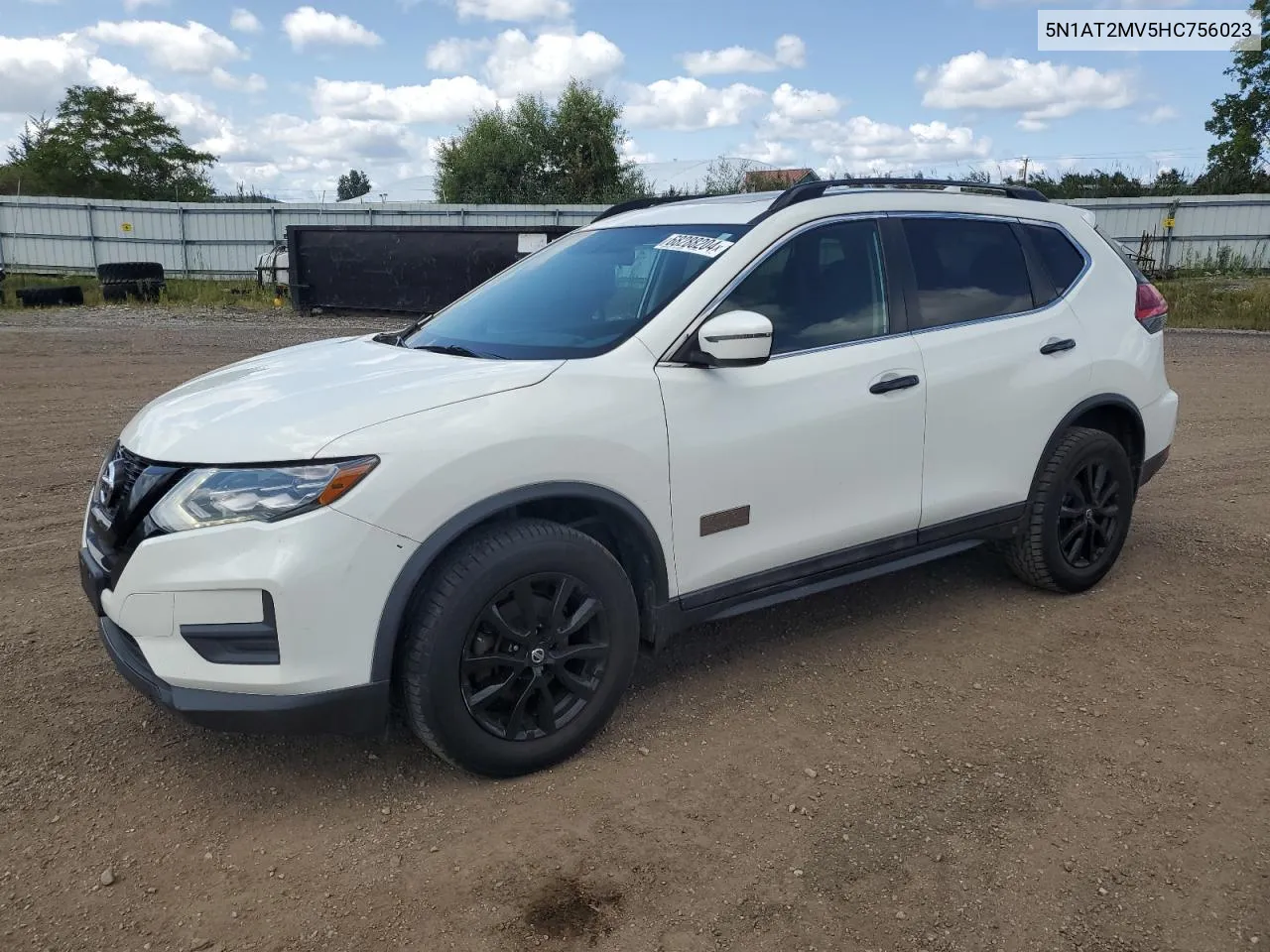 2017 Nissan Rogue Sv VIN: 5N1AT2MV5HC756023 Lot: 68288204