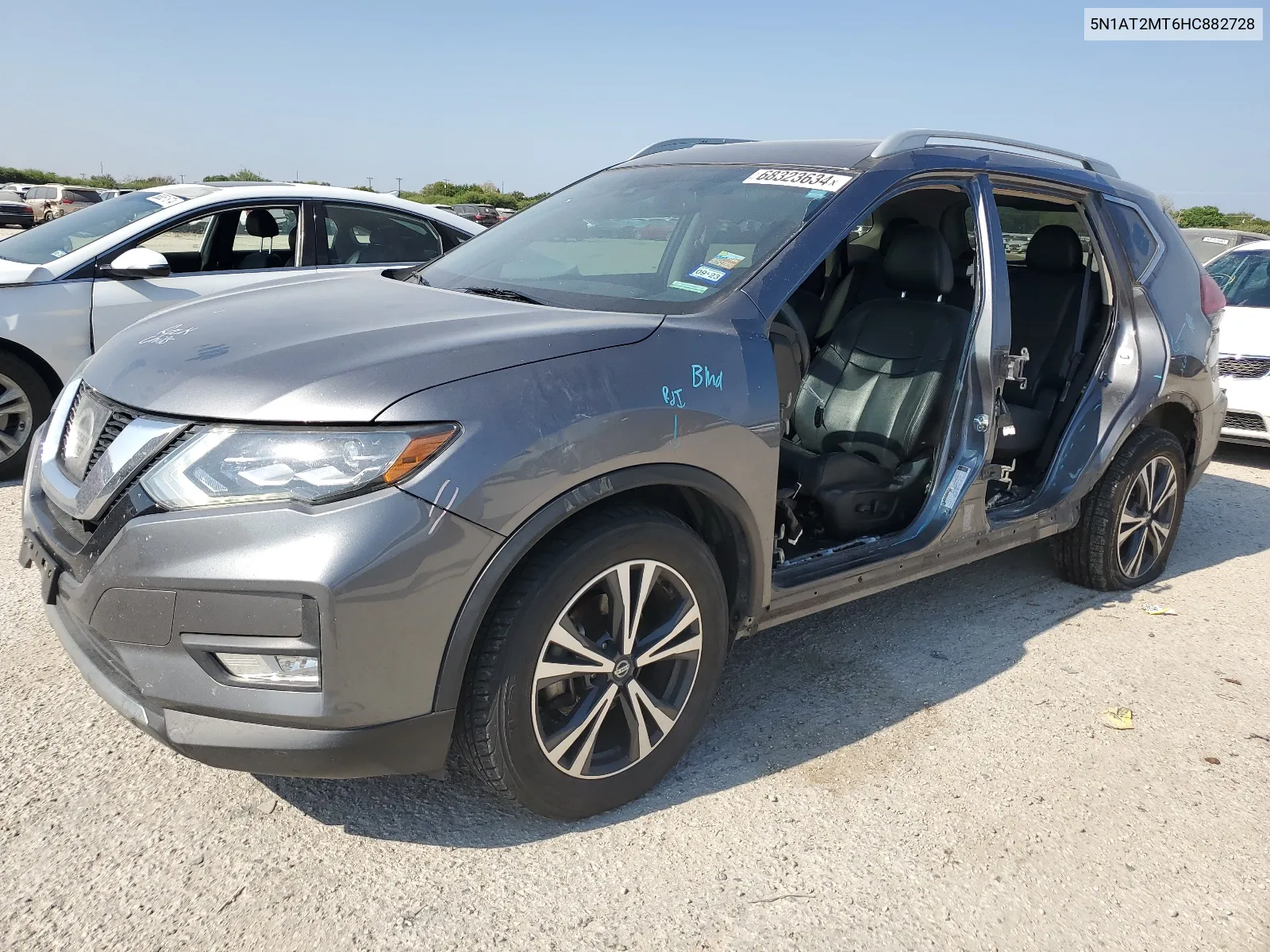 2017 Nissan Rogue S VIN: 5N1AT2MT6HC882728 Lot: 68323634