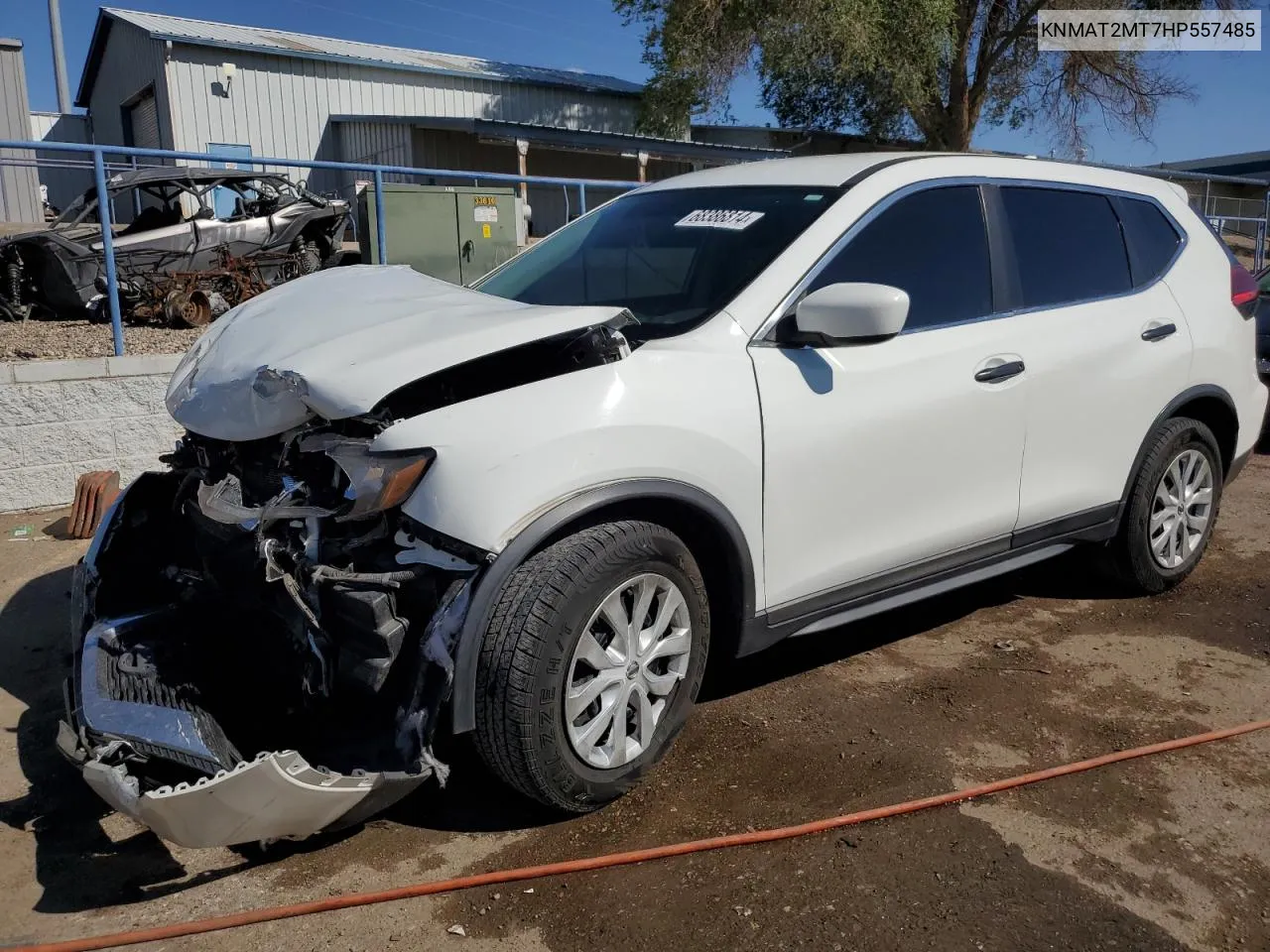 2017 Nissan Rogue S VIN: KNMAT2MT7HP557485 Lot: 68386814