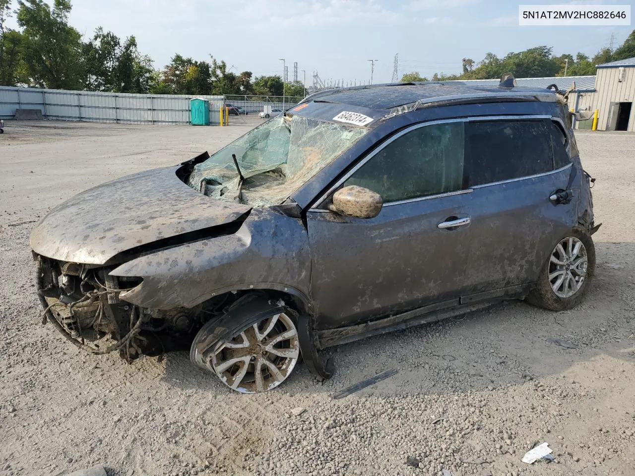 2017 Nissan Rogue Sv VIN: 5N1AT2MV2HC882646 Lot: 68462314