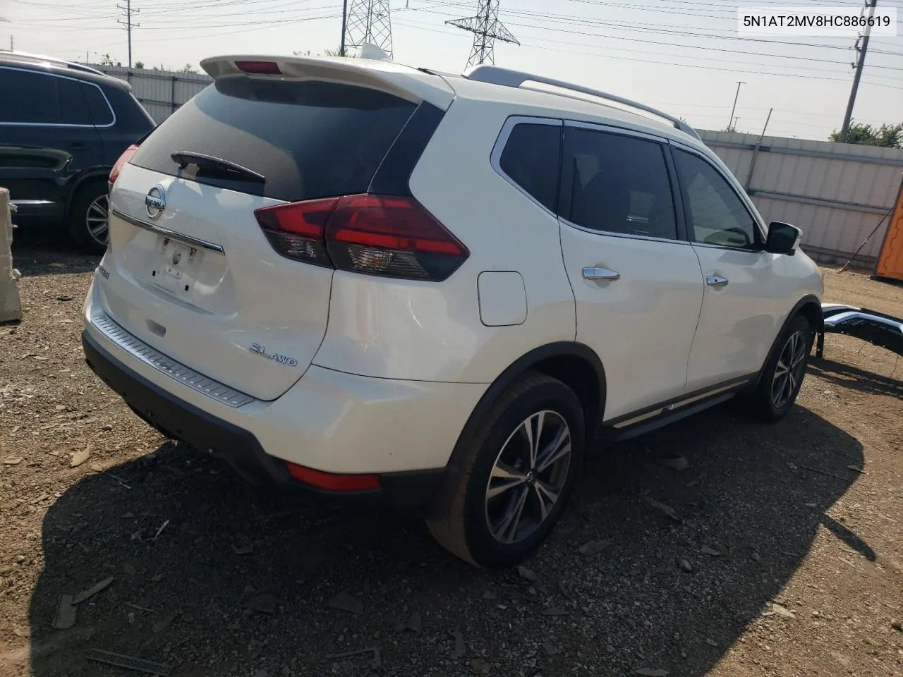 2017 Nissan Rogue Sv VIN: 5N1AT2MV8HC886619 Lot: 68747624