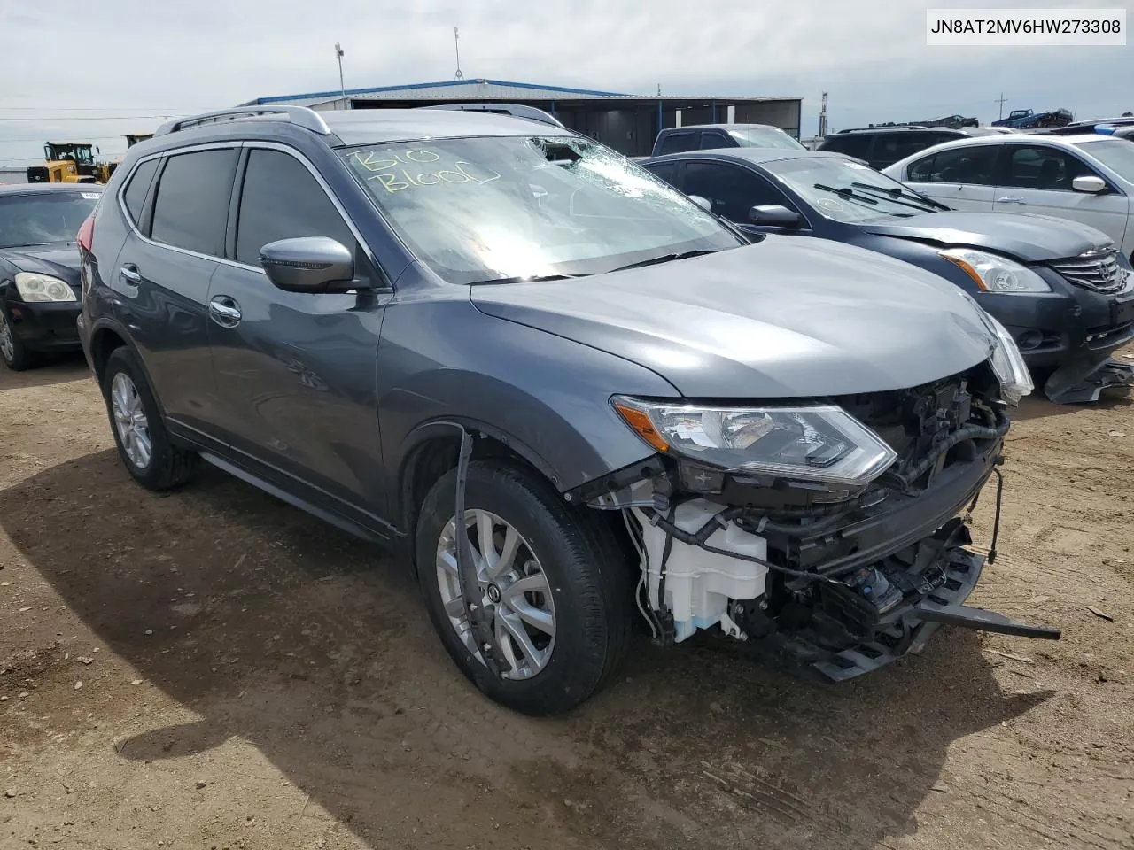 2017 Nissan Rogue S VIN: JN8AT2MV6HW273308 Lot: 69022894