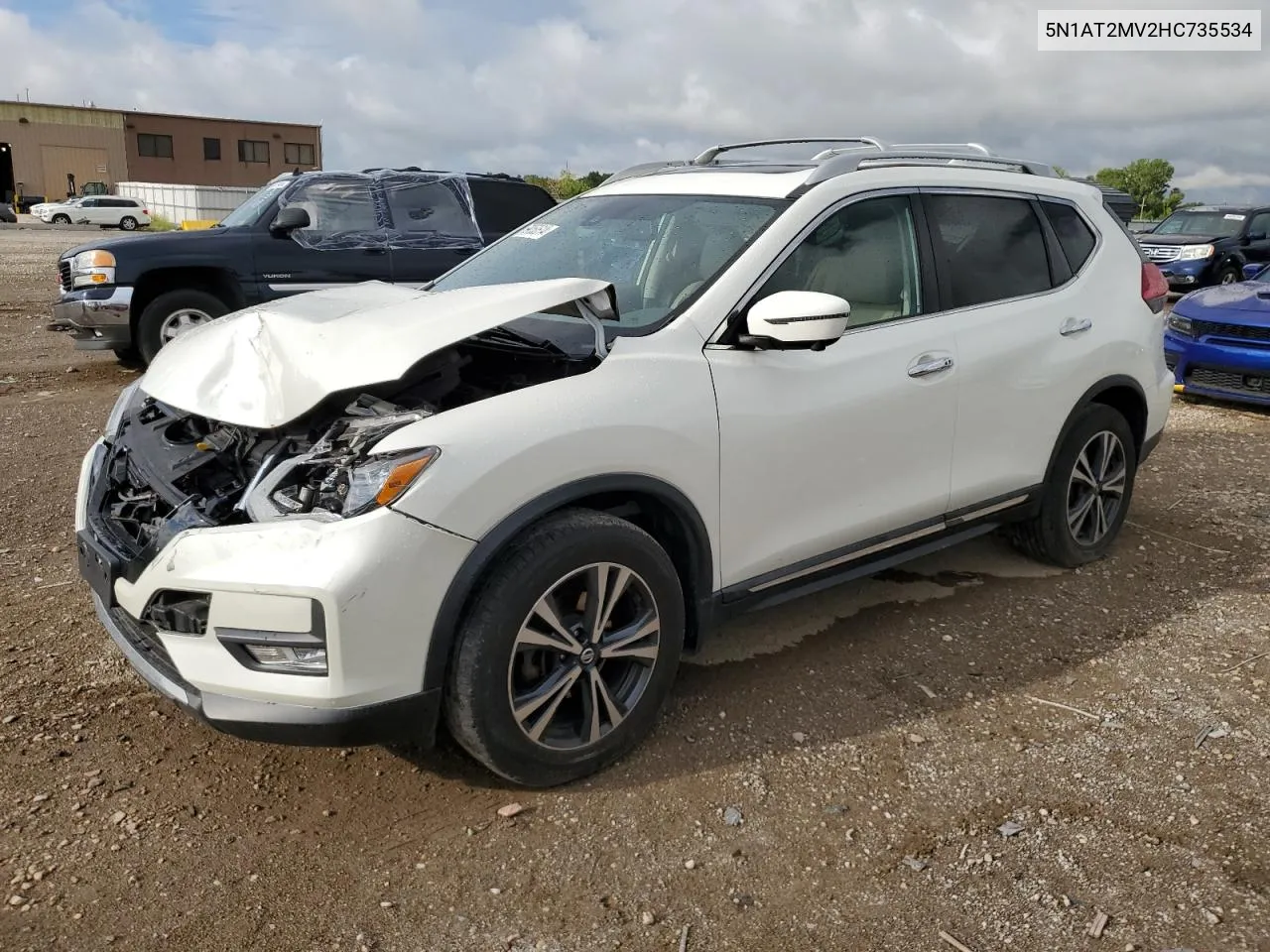 2017 Nissan Rogue Sv VIN: 5N1AT2MV2HC735534 Lot: 69050614