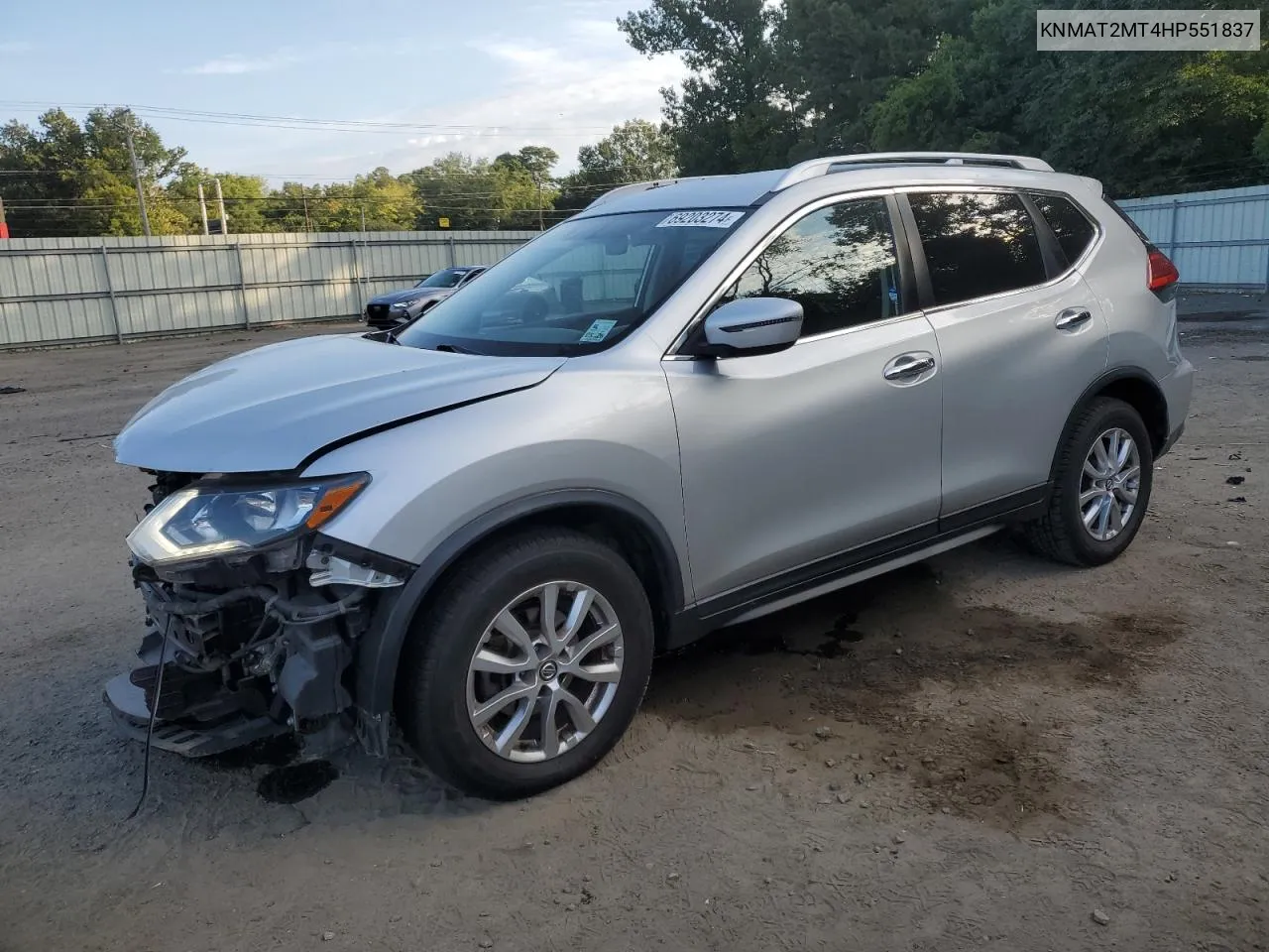 2017 Nissan Rogue S VIN: KNMAT2MT4HP551837 Lot: 69203274