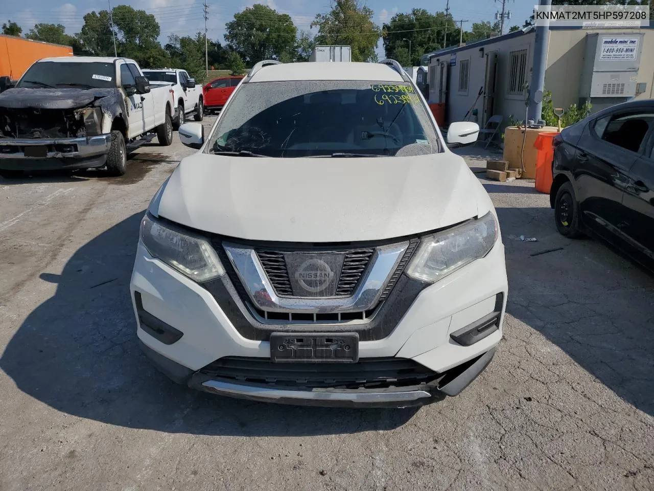 2017 Nissan Rogue S VIN: KNMAT2MT5HP597208 Lot: 69239934