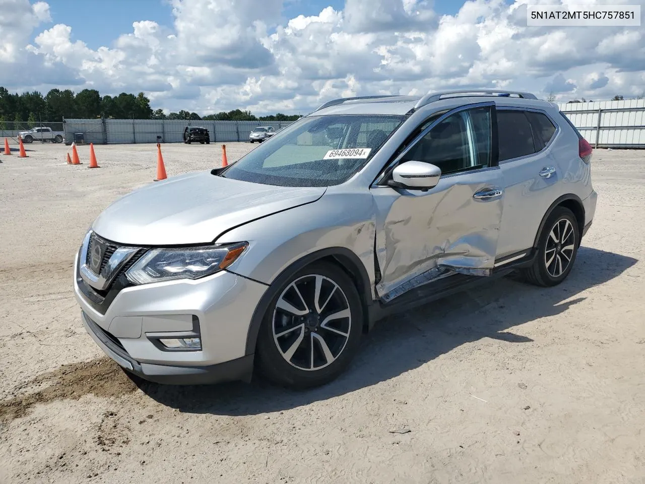 2017 Nissan Rogue S VIN: 5N1AT2MT5HC757851 Lot: 69468094