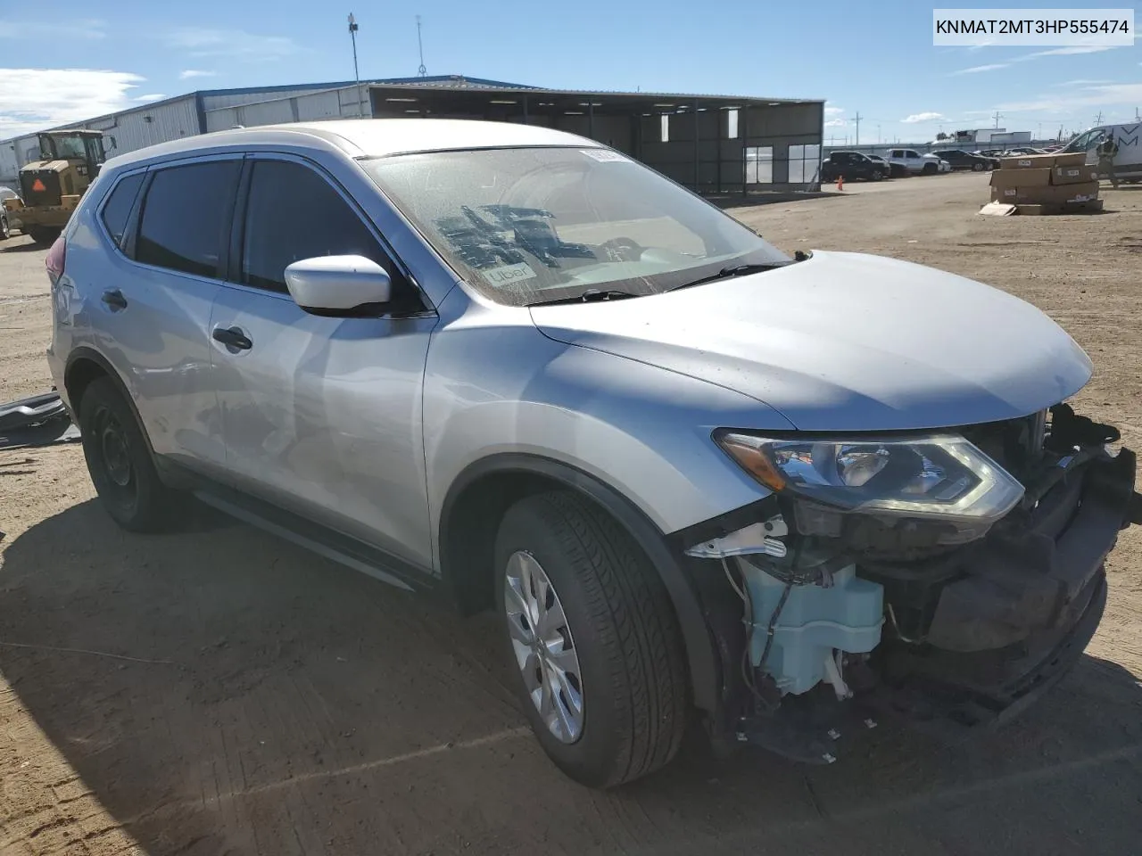 2017 Nissan Rogue S VIN: KNMAT2MT3HP555474 Lot: 69829474